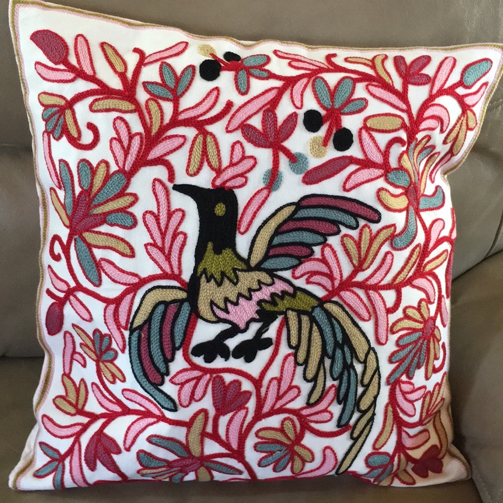 Moroccan 100%cotton embroidery pillow covers17”sq